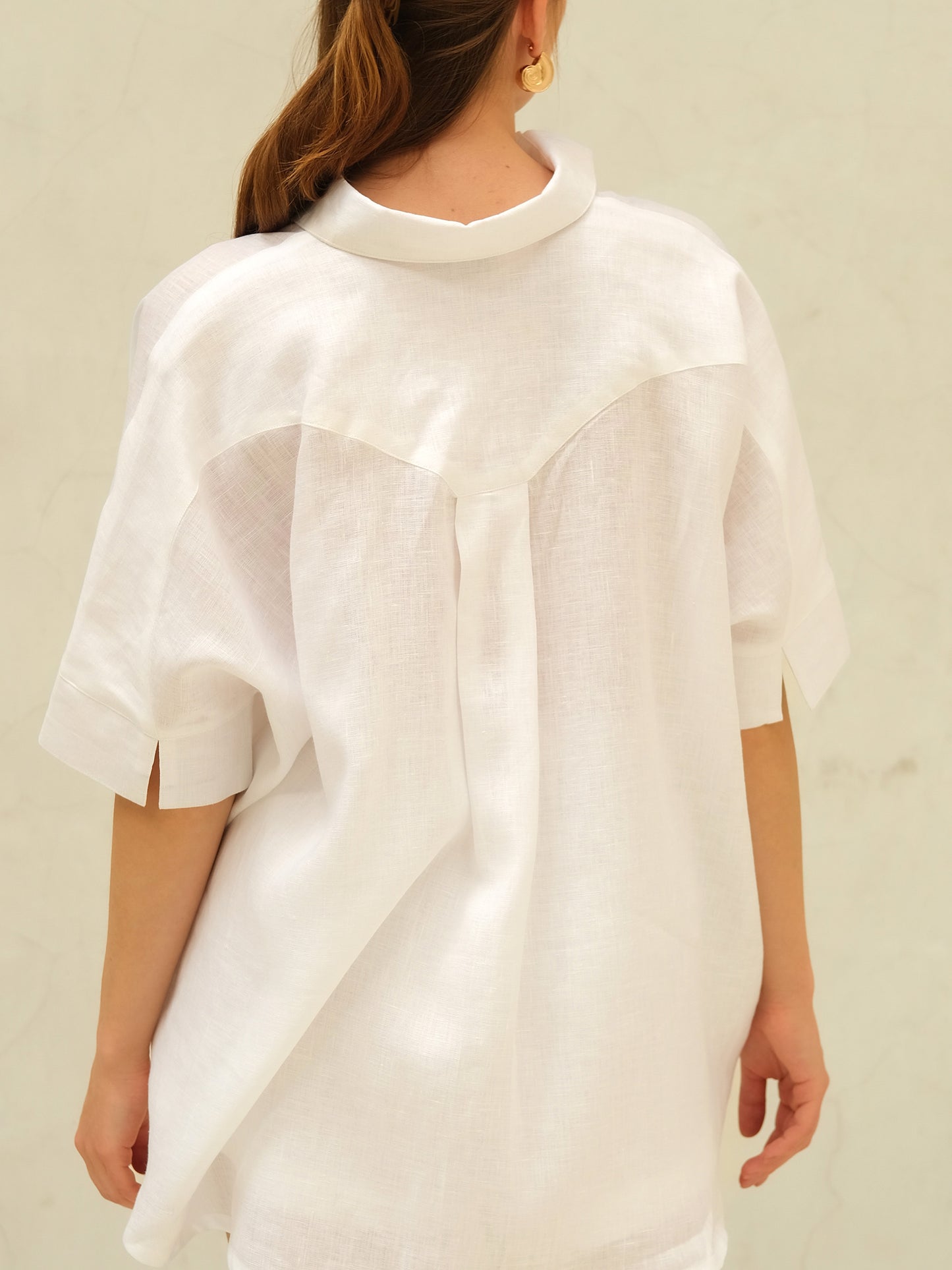 Linen Oversized Shirt, White