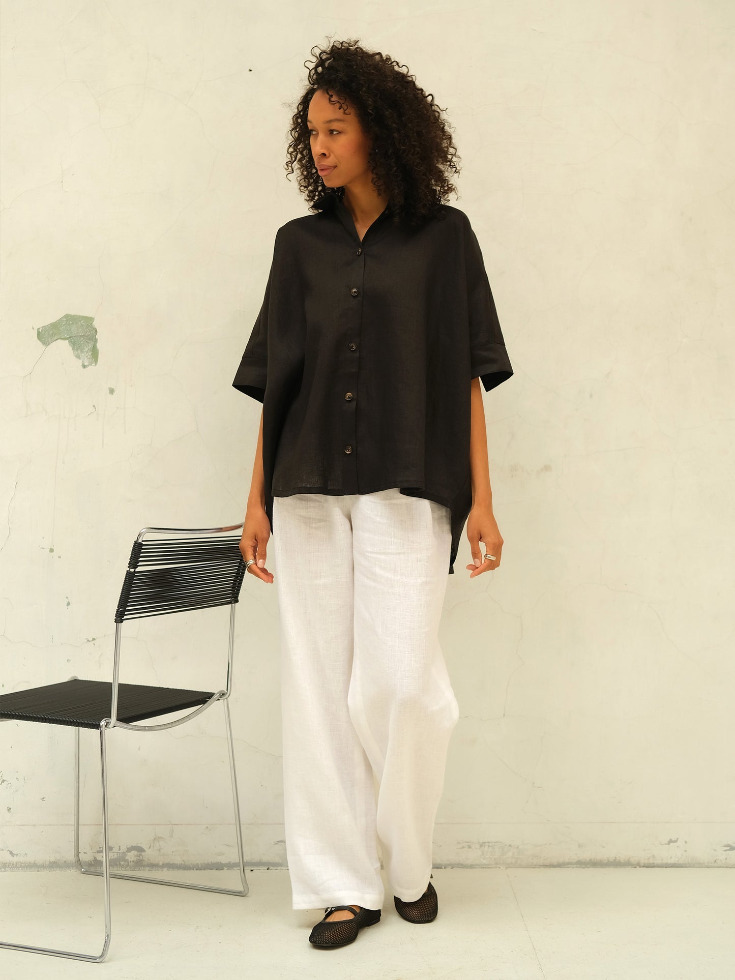 Linen Trousers, White