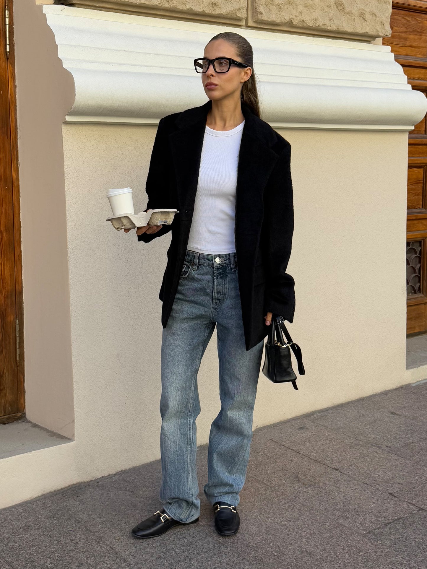 Wool Blazer, Black