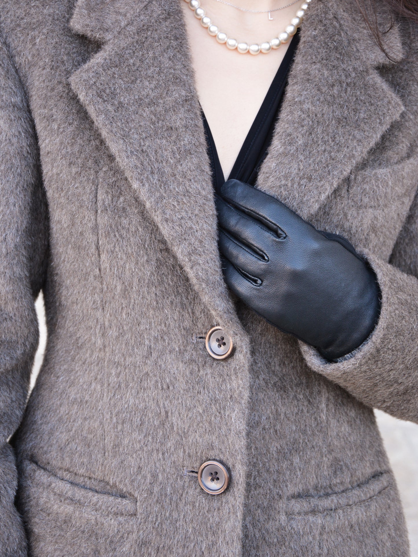 Tailored Mocha Mohair Blazer