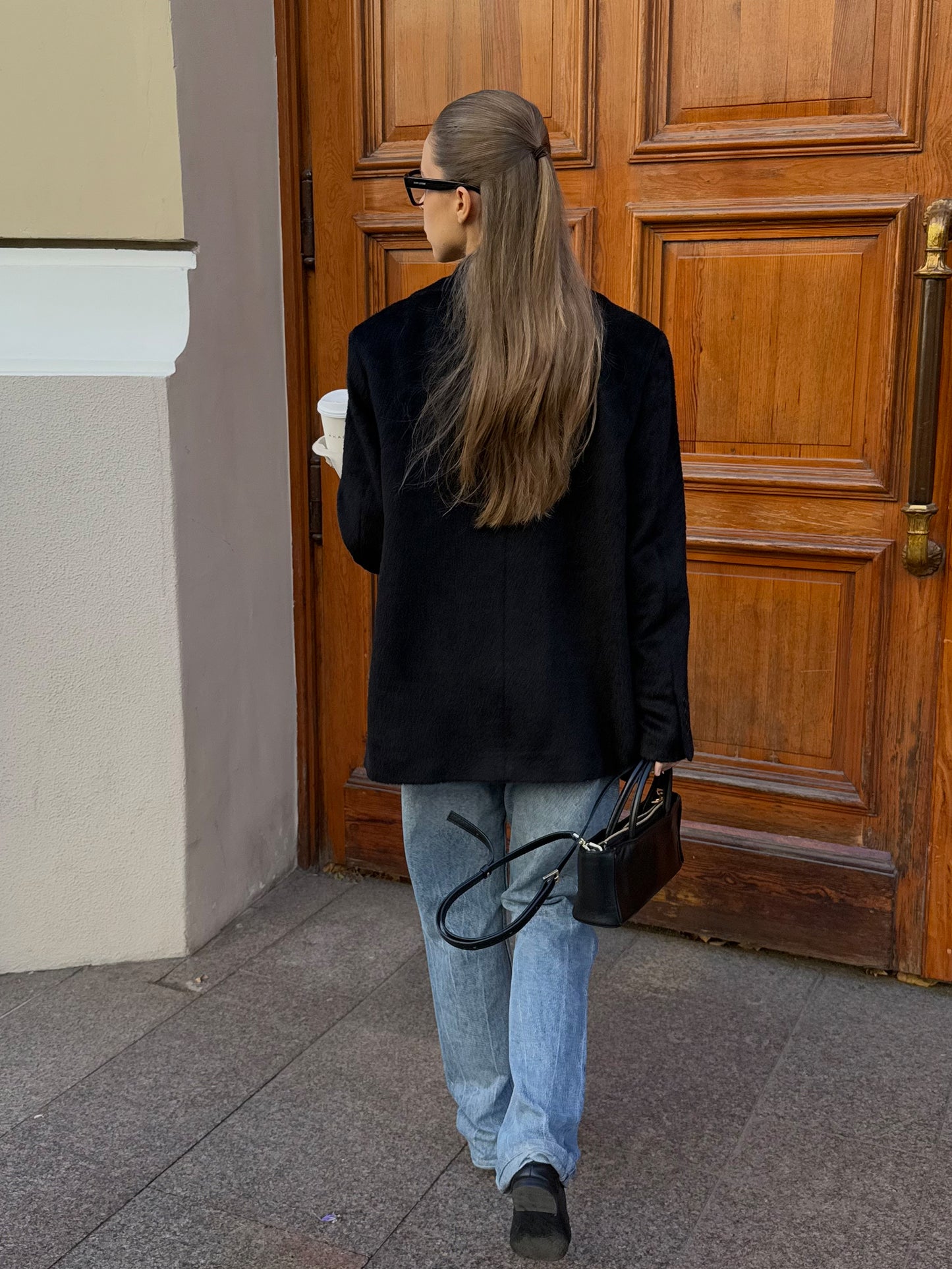 Wool Blazer, Black