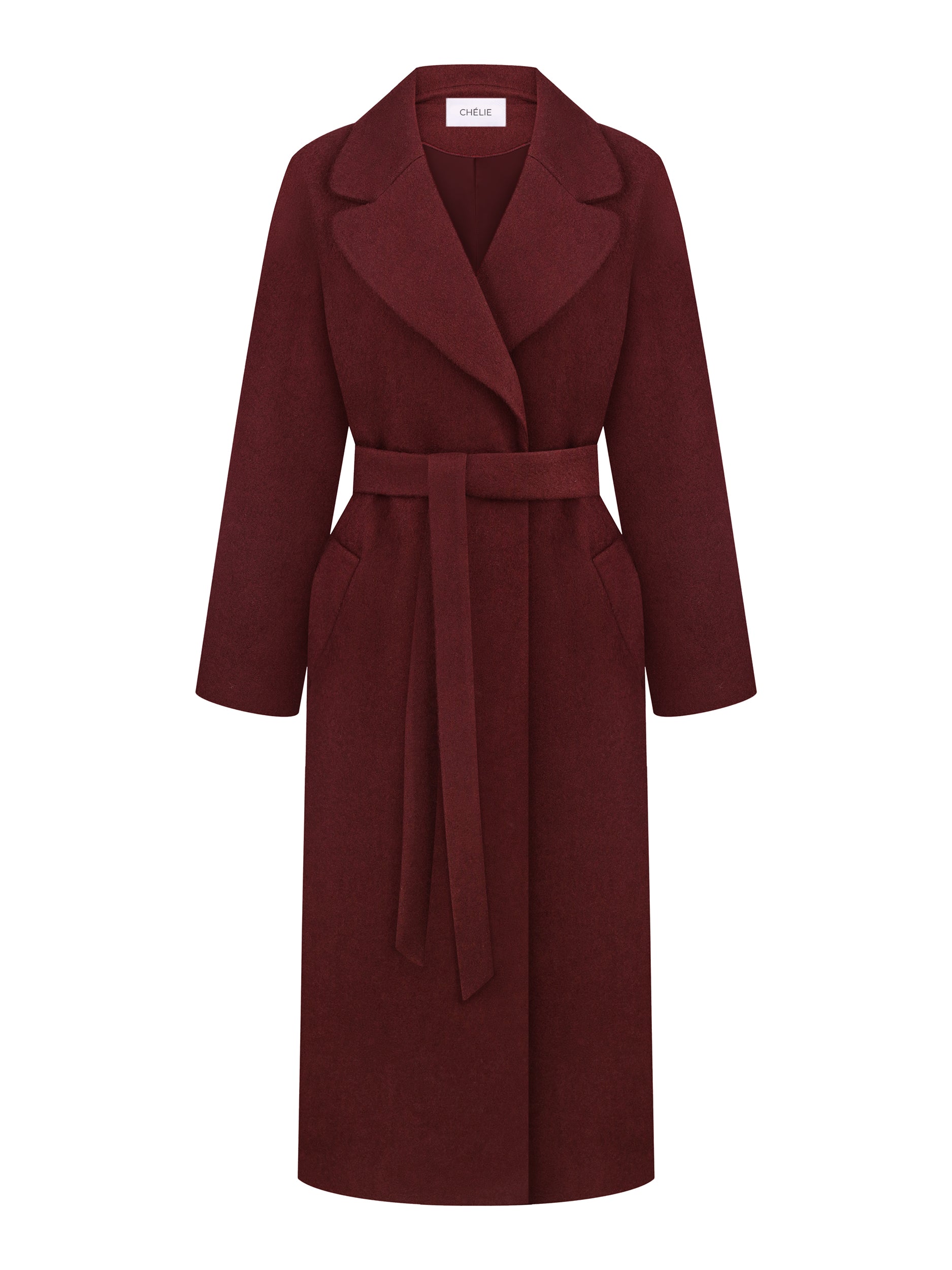 burgundy dress coat womens Burgundy overcoat 6 US / Beige / without warm insulation