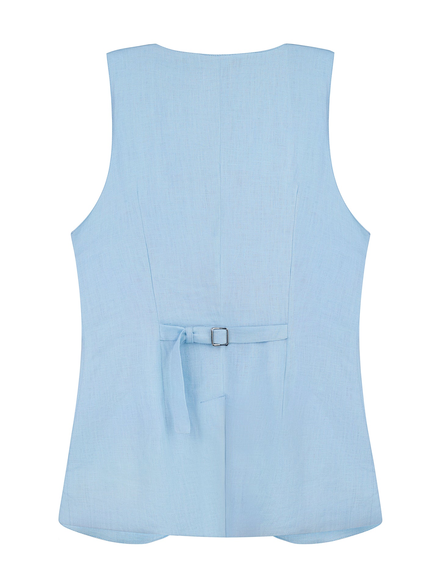 Linen Waistcoat, Light Blue