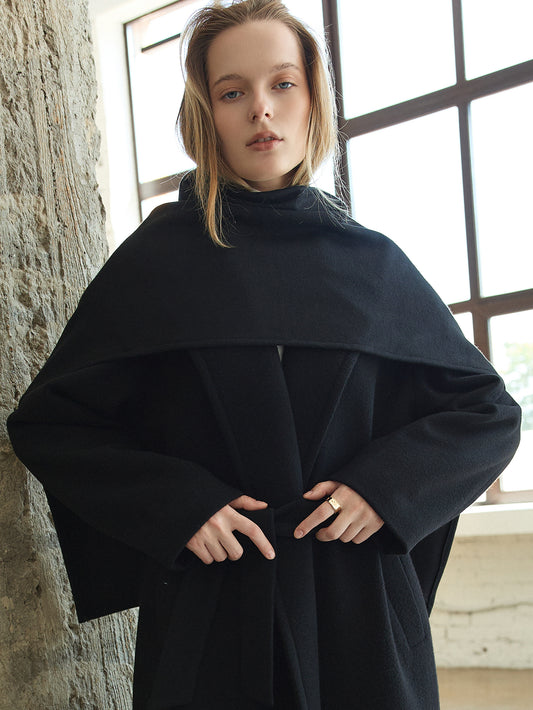 CHÉLIE black wool stole