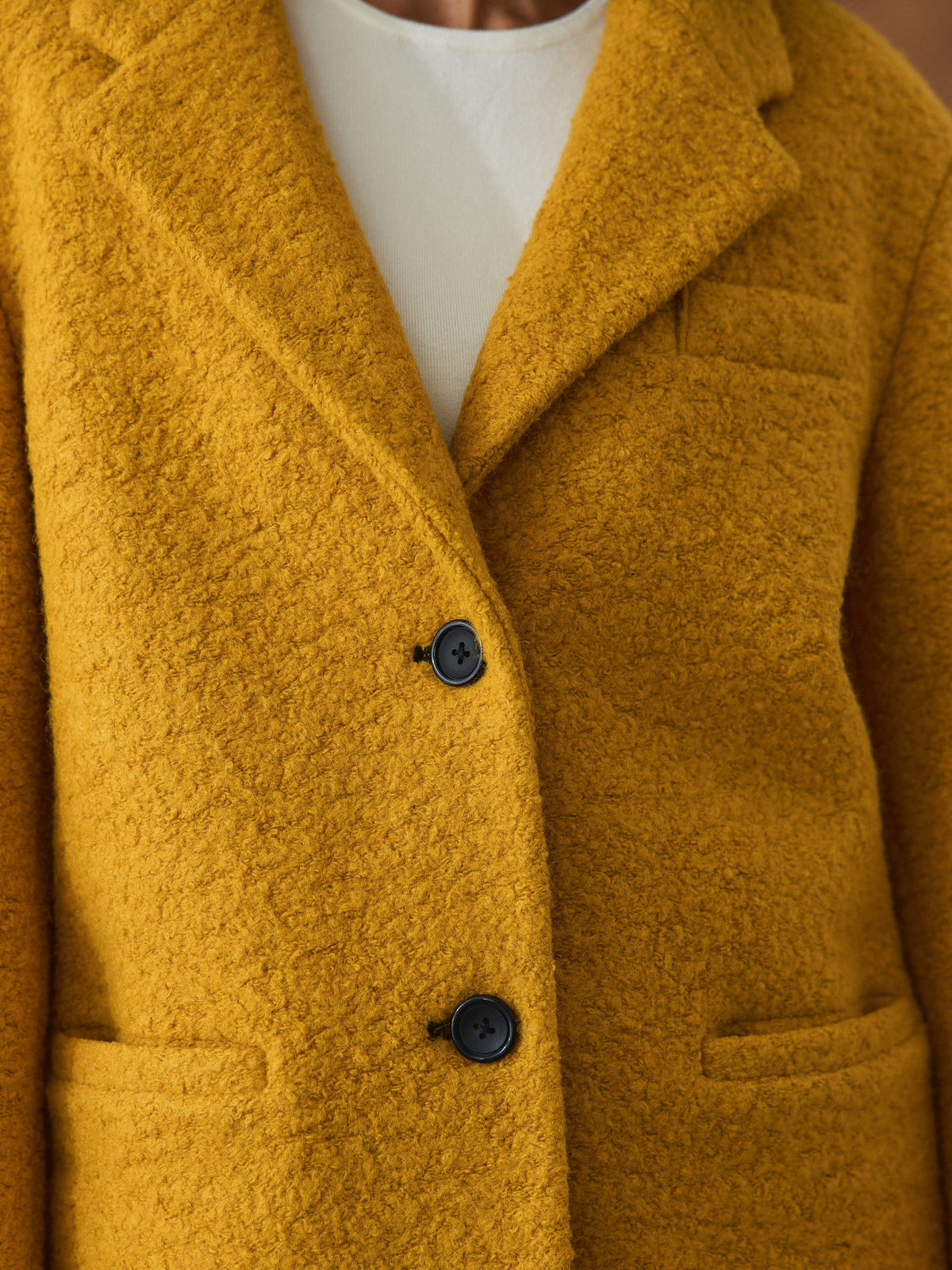 CHÉLIE mustard wool coat-jacket